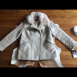 G by Giuliana Rancic Faux Leather Moto Jacket NWT